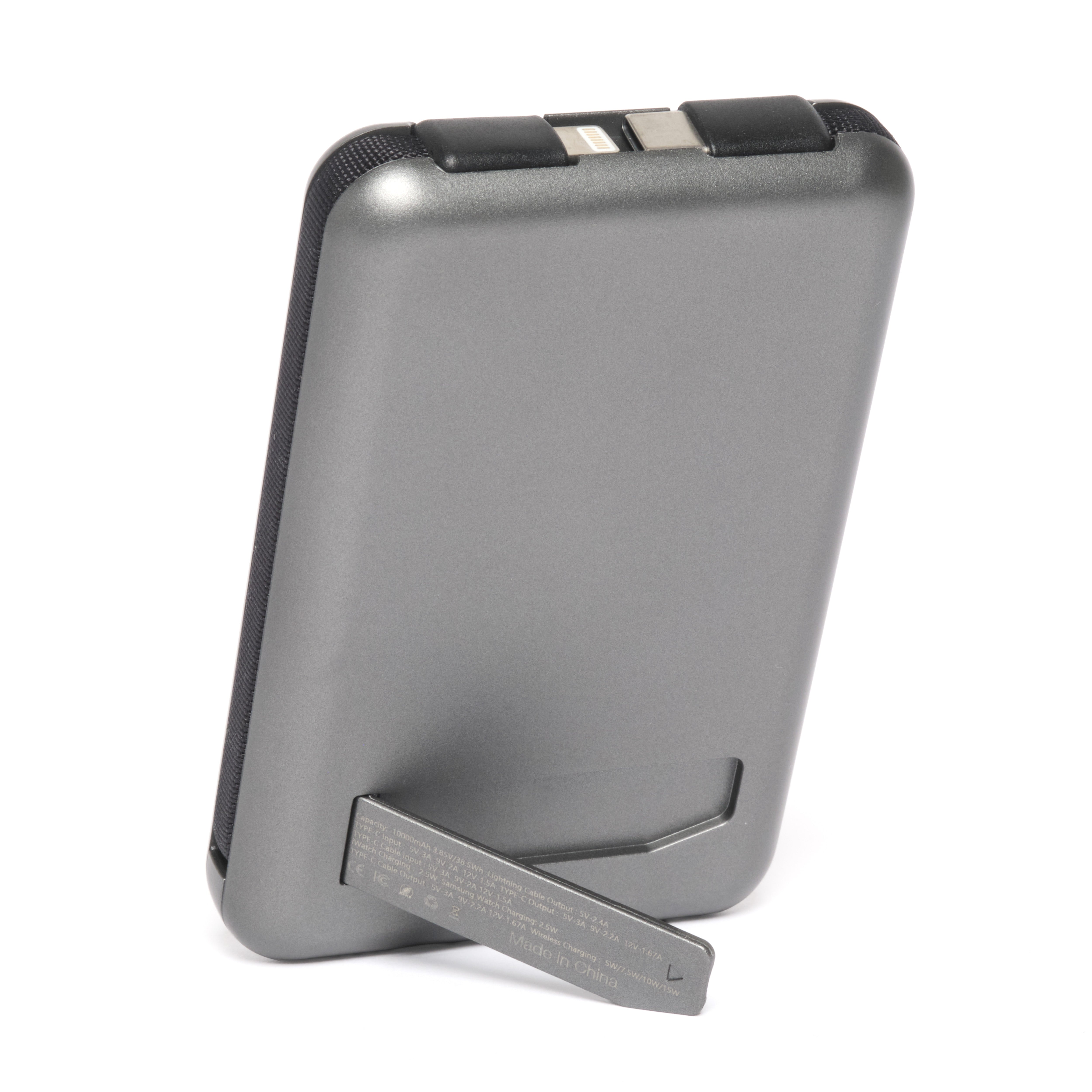magnetic phone charger with kickstand rear view
