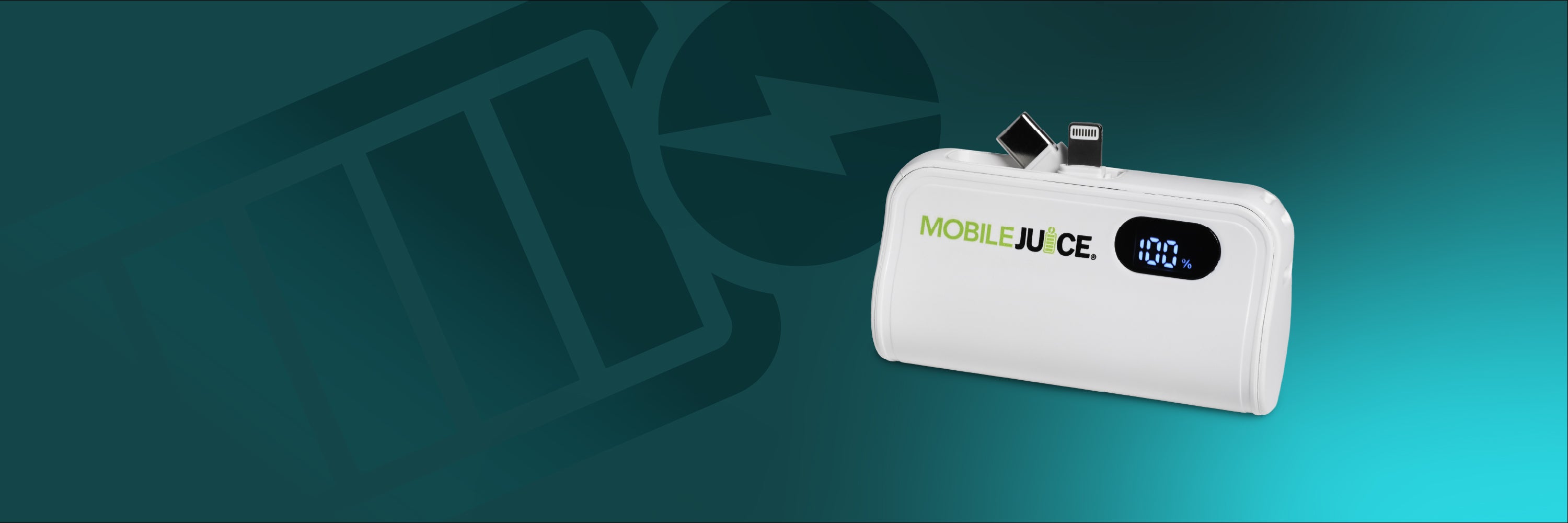 White electronic device with digital display on a teal background