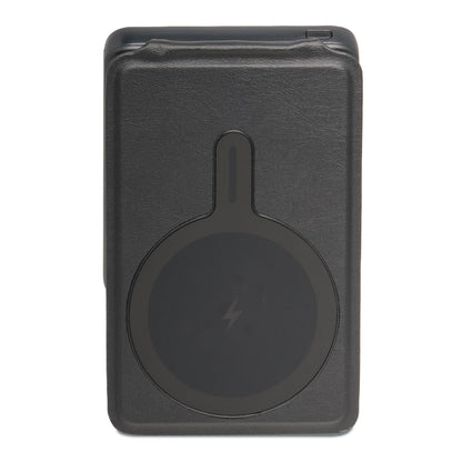 Black protective case for a wireless charging pad on a white background