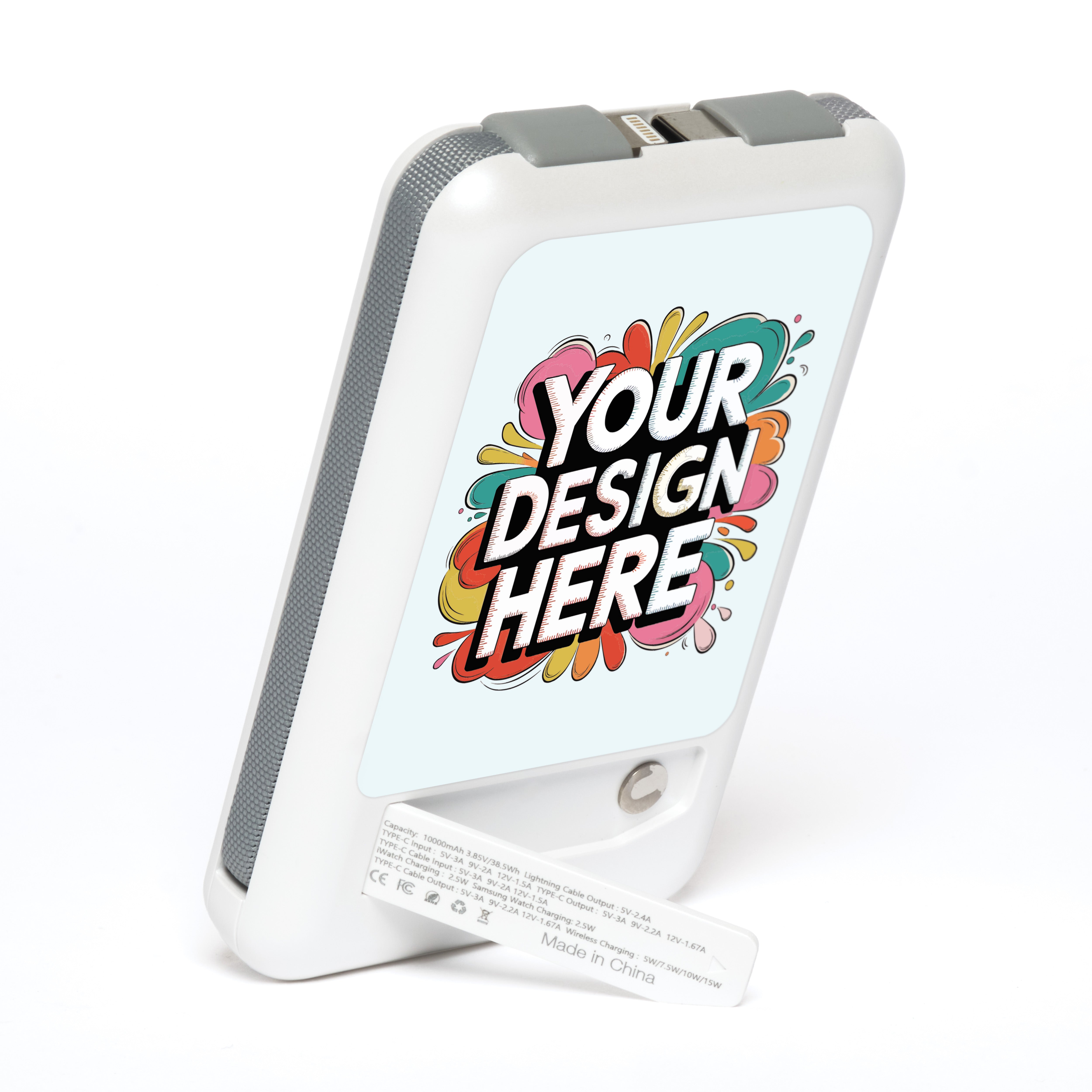 10KmAh 6-in-1 Magnetic or Wired Power Bank Custom Skin