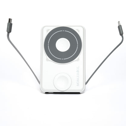 wireless and wired phone charger in white