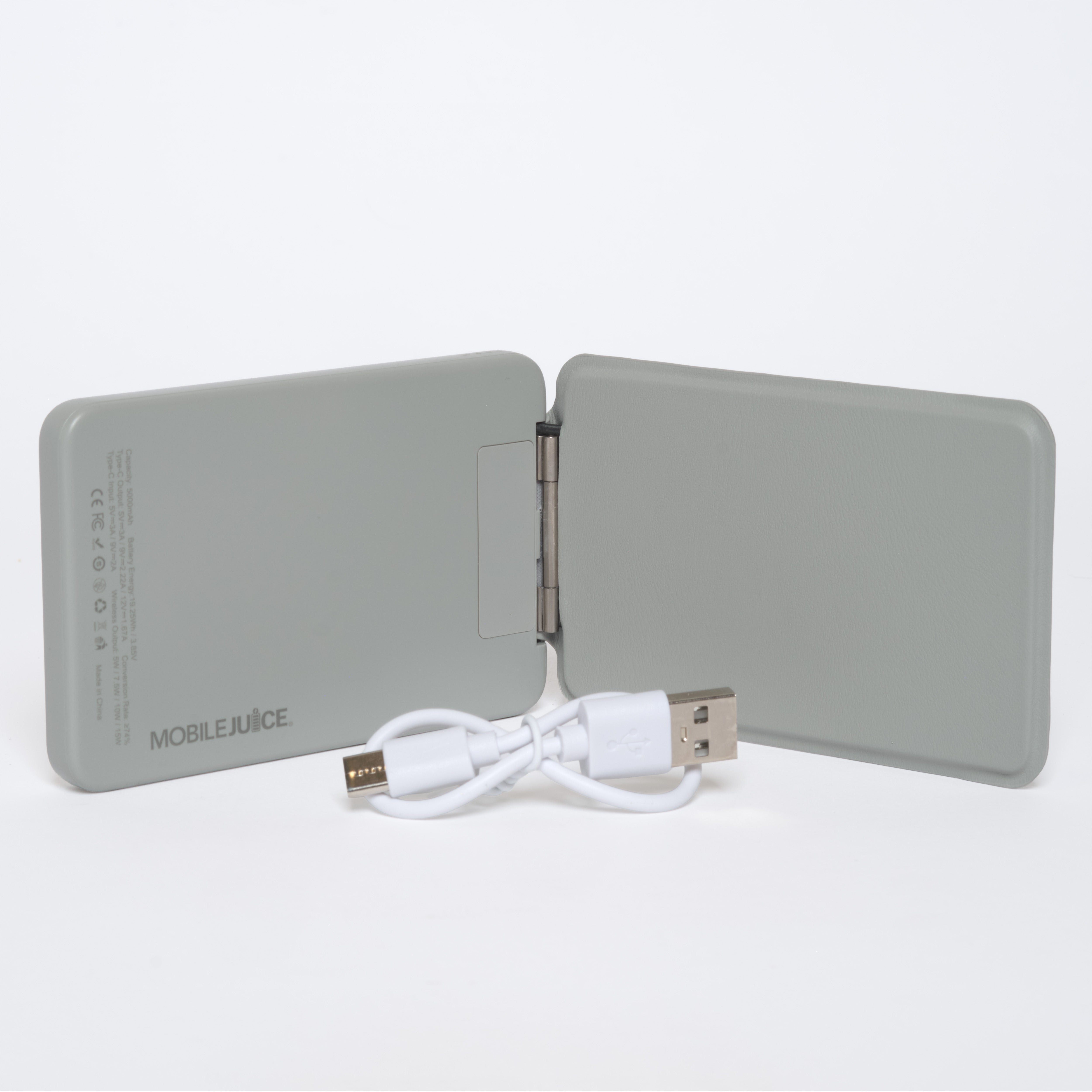 foldable wireless charging bank with cable