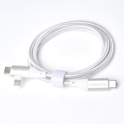White multi-port charging cable