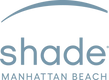 Logo of Shade Manhattan Beach with a blue gradient on a white background